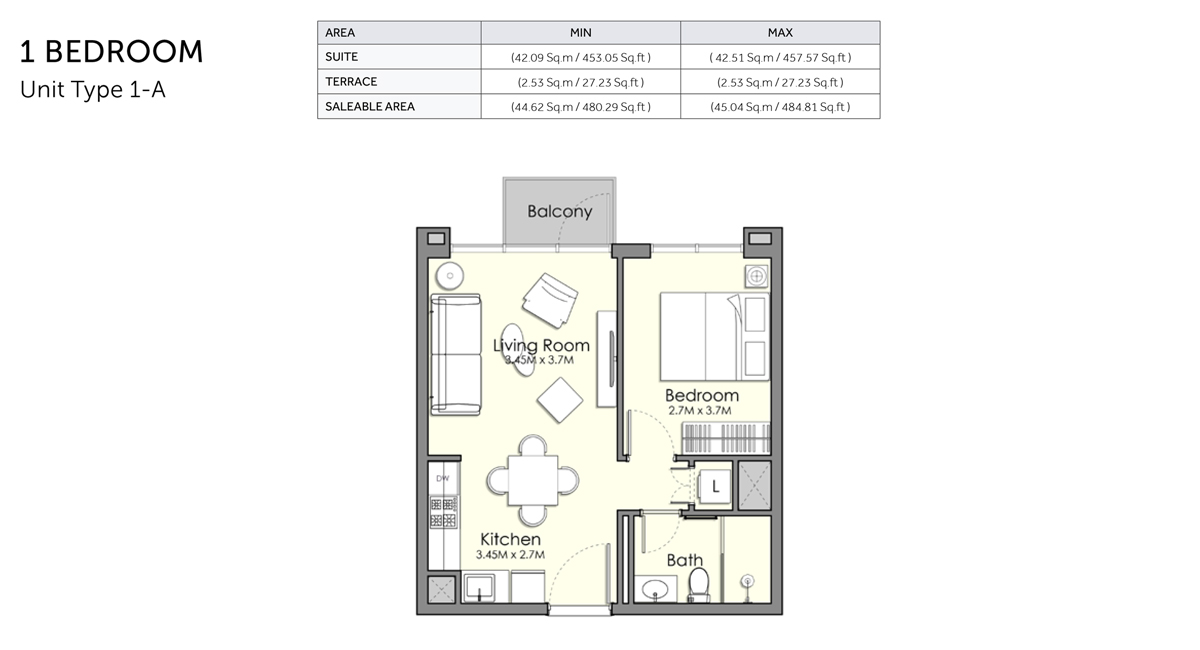 UNA Apartments floor plan 3