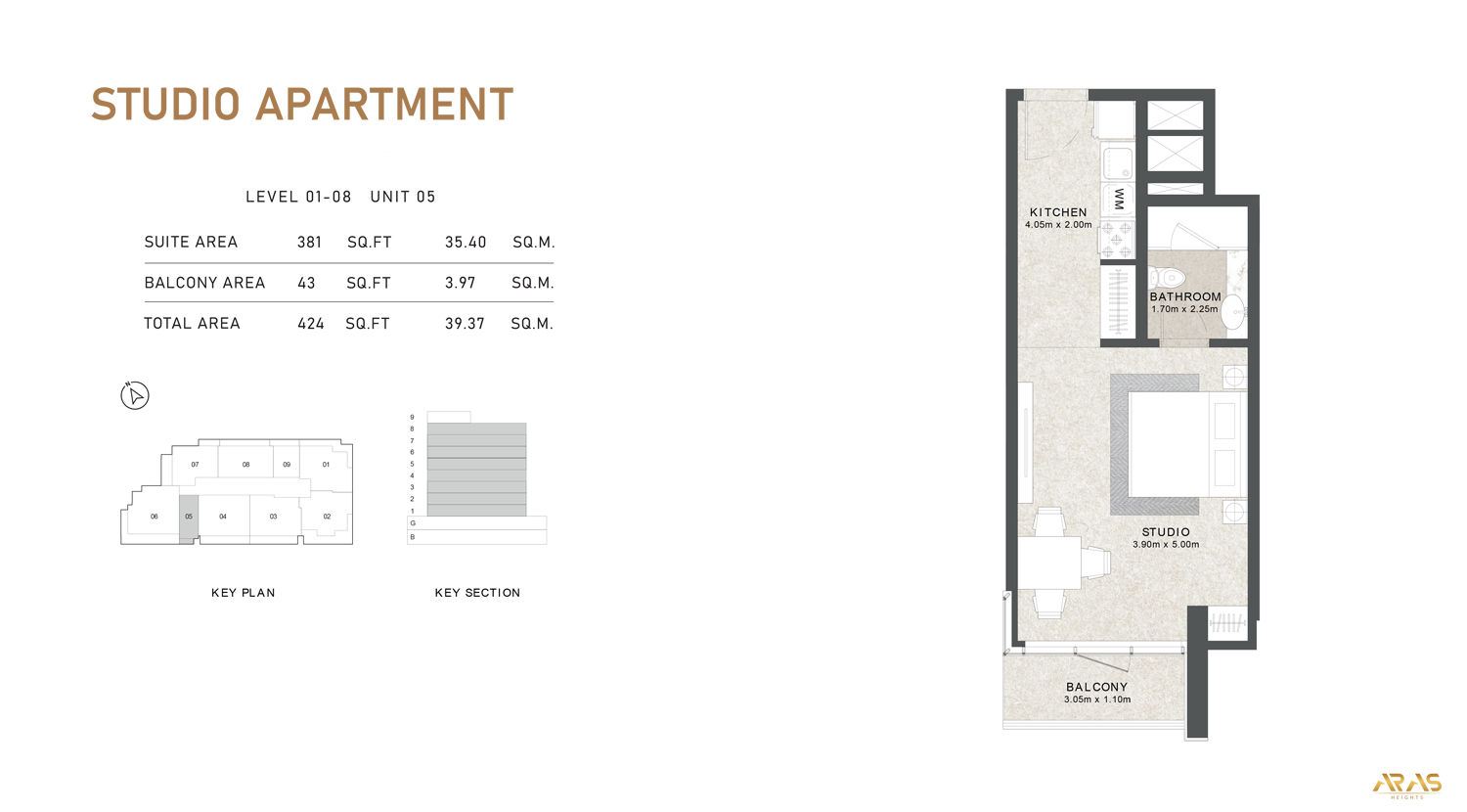 Aras Heights at Majan floor plan 1