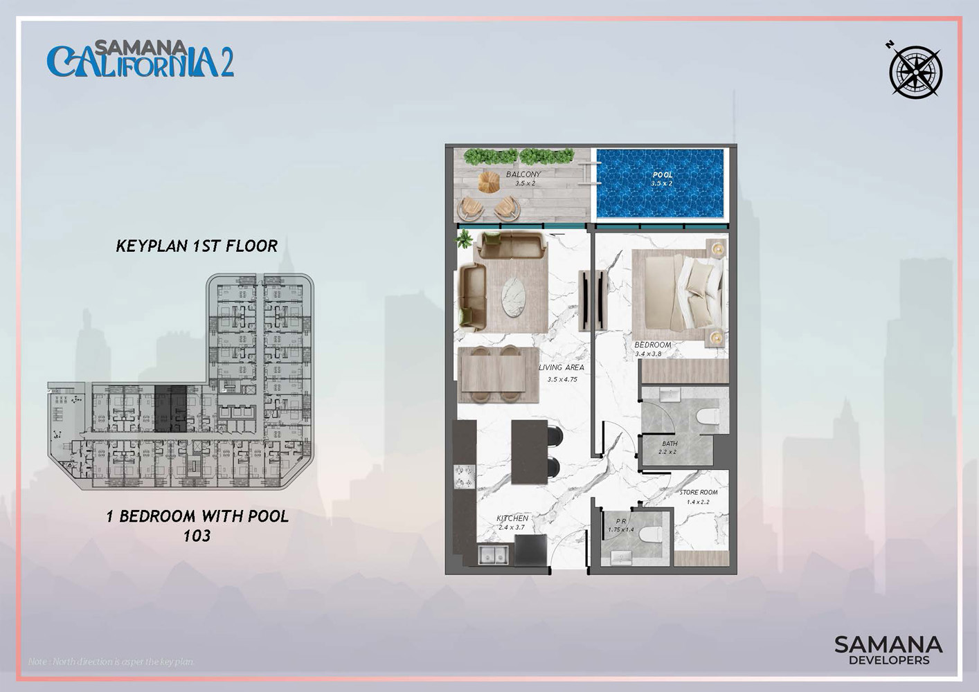 Samana California 2 floor plan 2