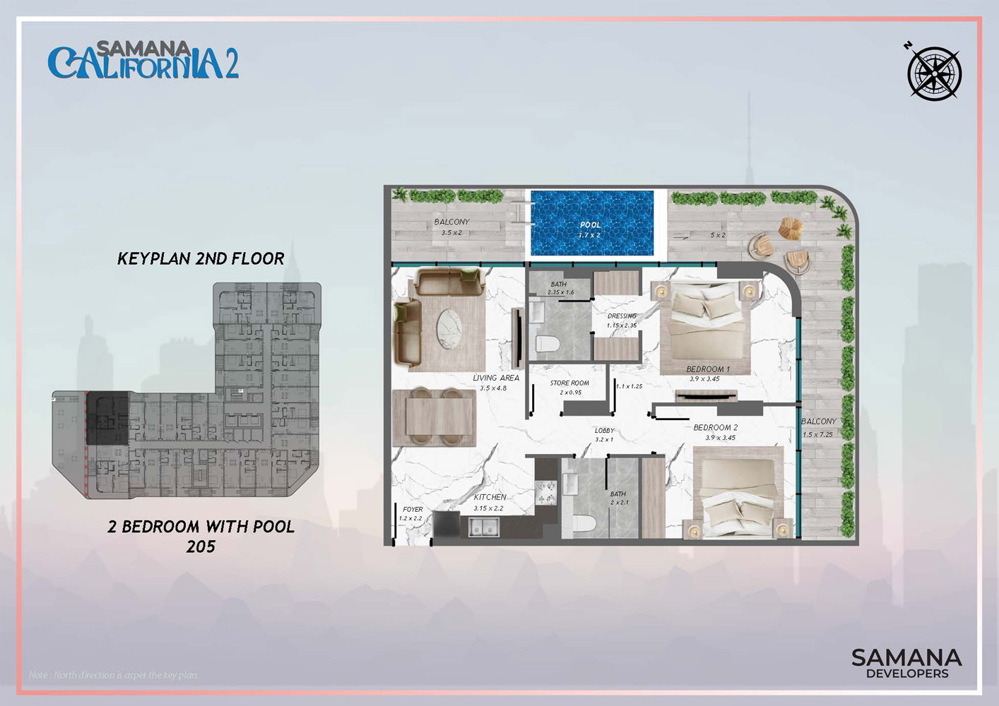 Samana California 2 floor plan 4