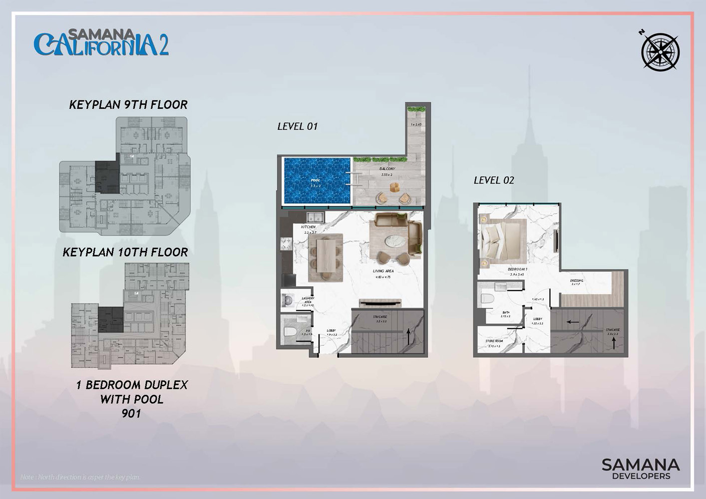Samana California 2 floor plan 3
