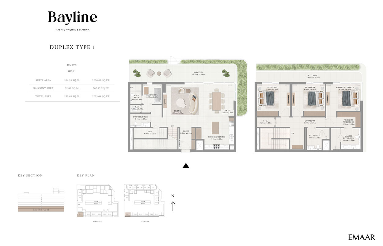 Emaar Bayline Mina Rashid floor plan 4