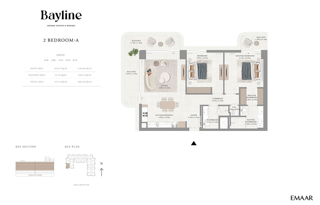 Emaar Bayline Mina Rashid floor plan 2