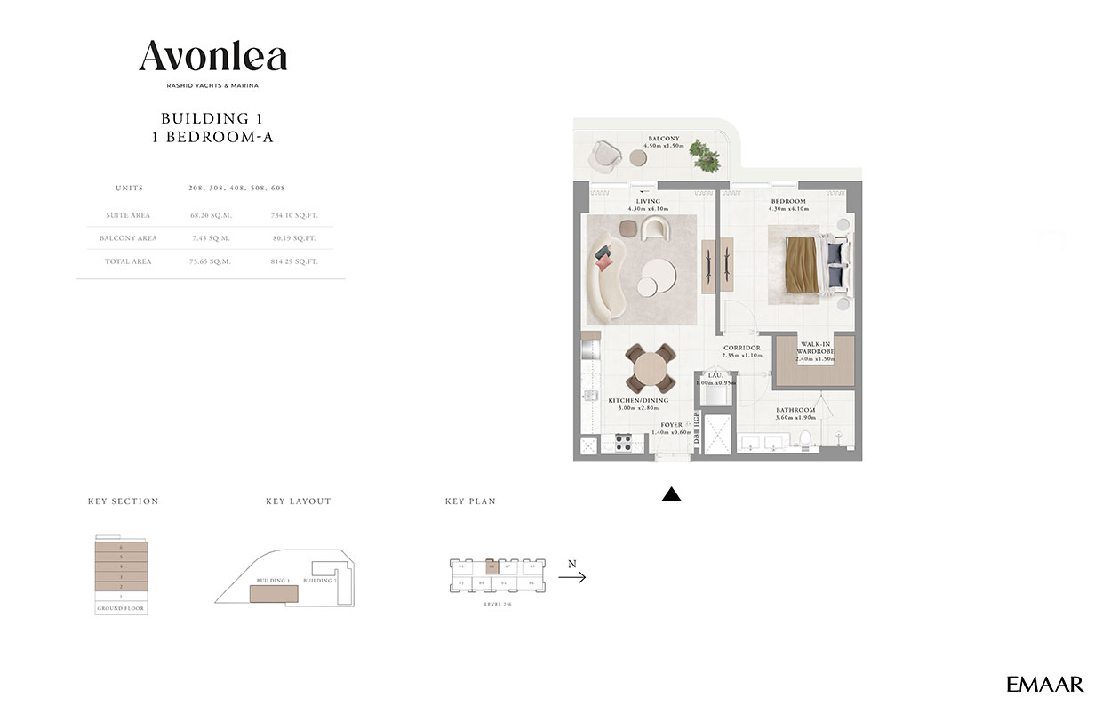 Emaar Avonlea Mina Rashid floor plan 1