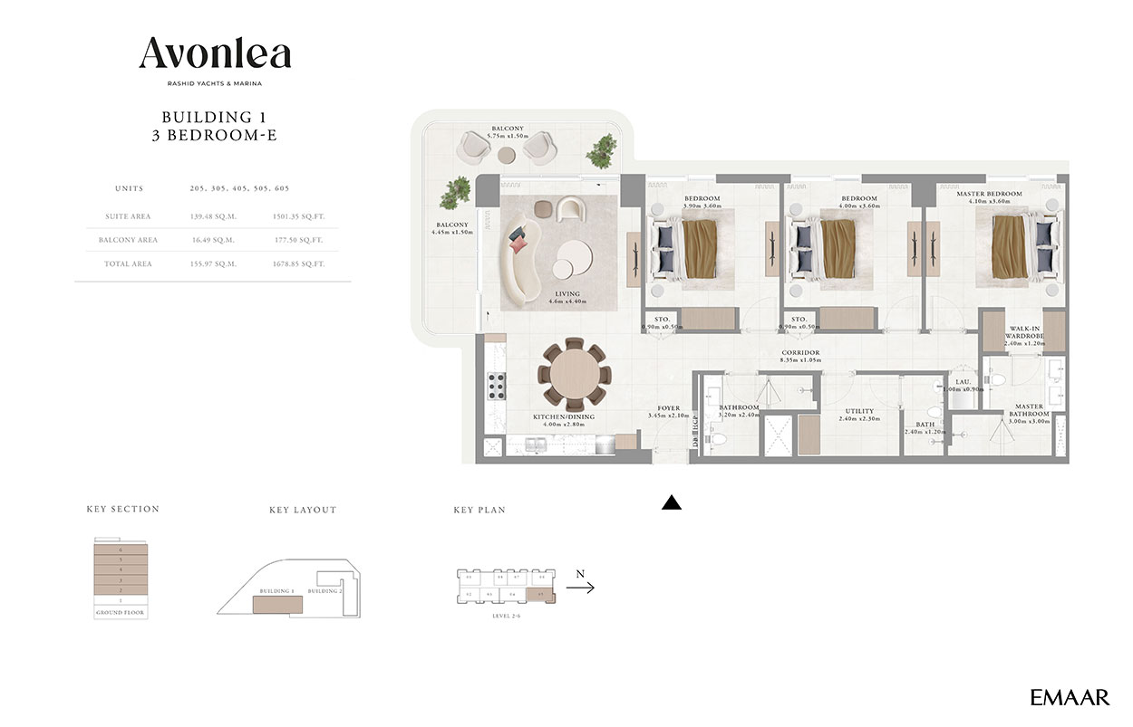 Emaar Avonlea Mina Rashid floor plan 3
