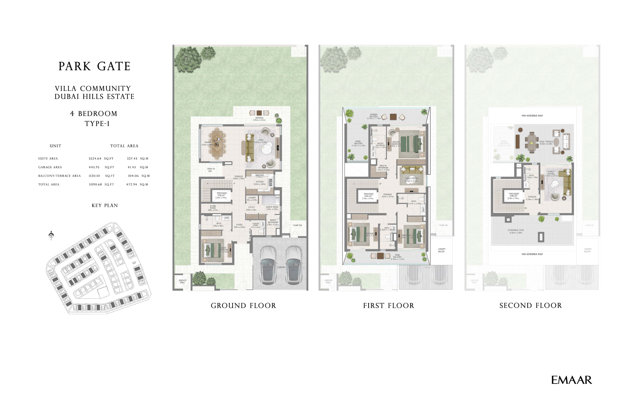 Park Gate at Dubai Hills Estate floor plan 1