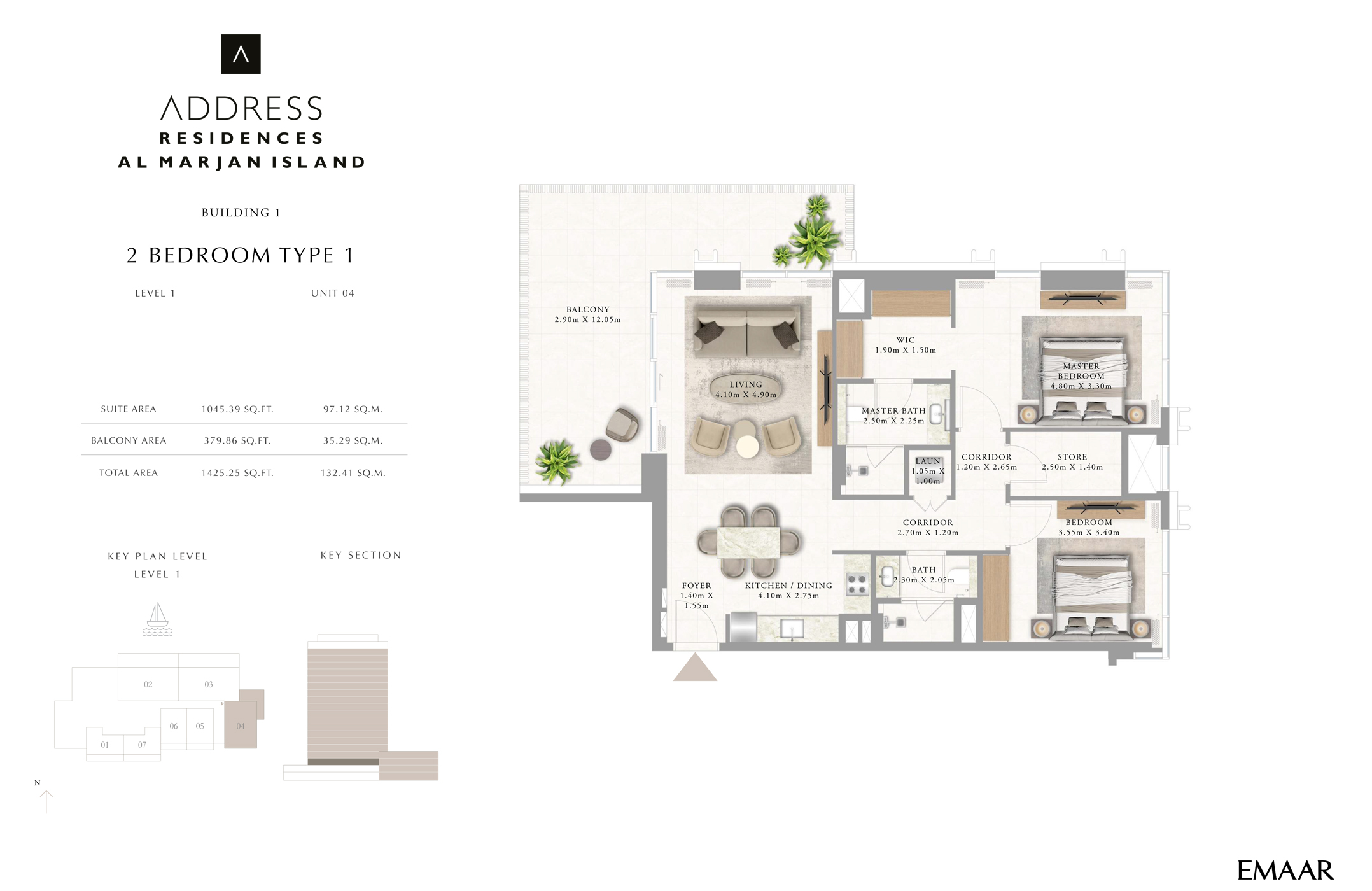 Address Residences at Al Marjan floor plan 2