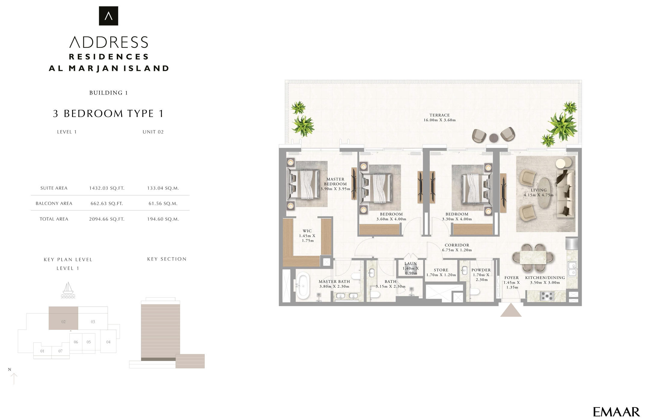 Address Residences at Al Marjan floor plan 4