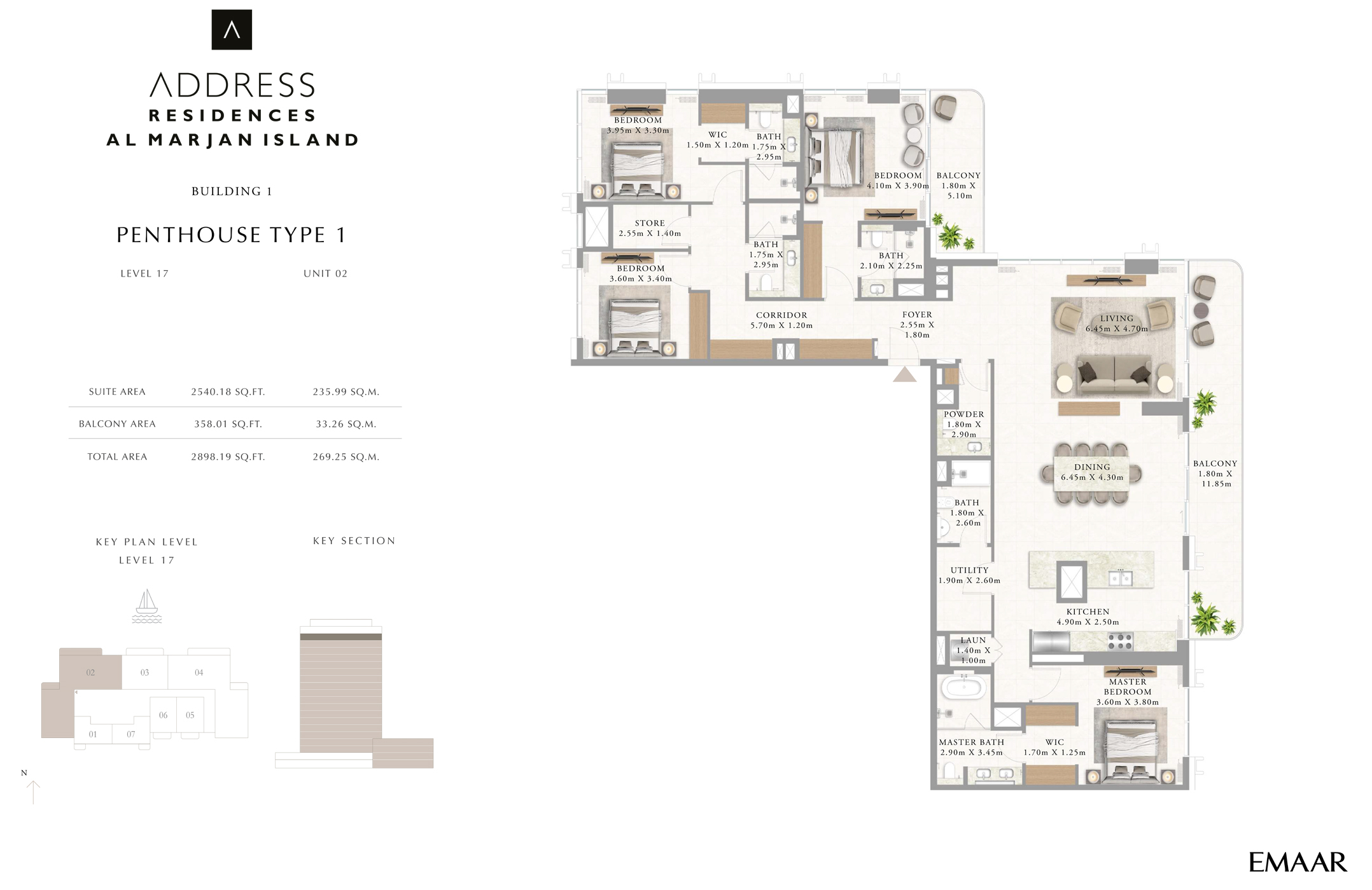 Address Residences at Al Marjan floor plan 6
