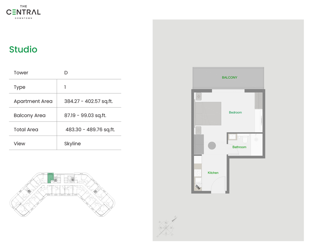 The Central Downtown floor plan 1