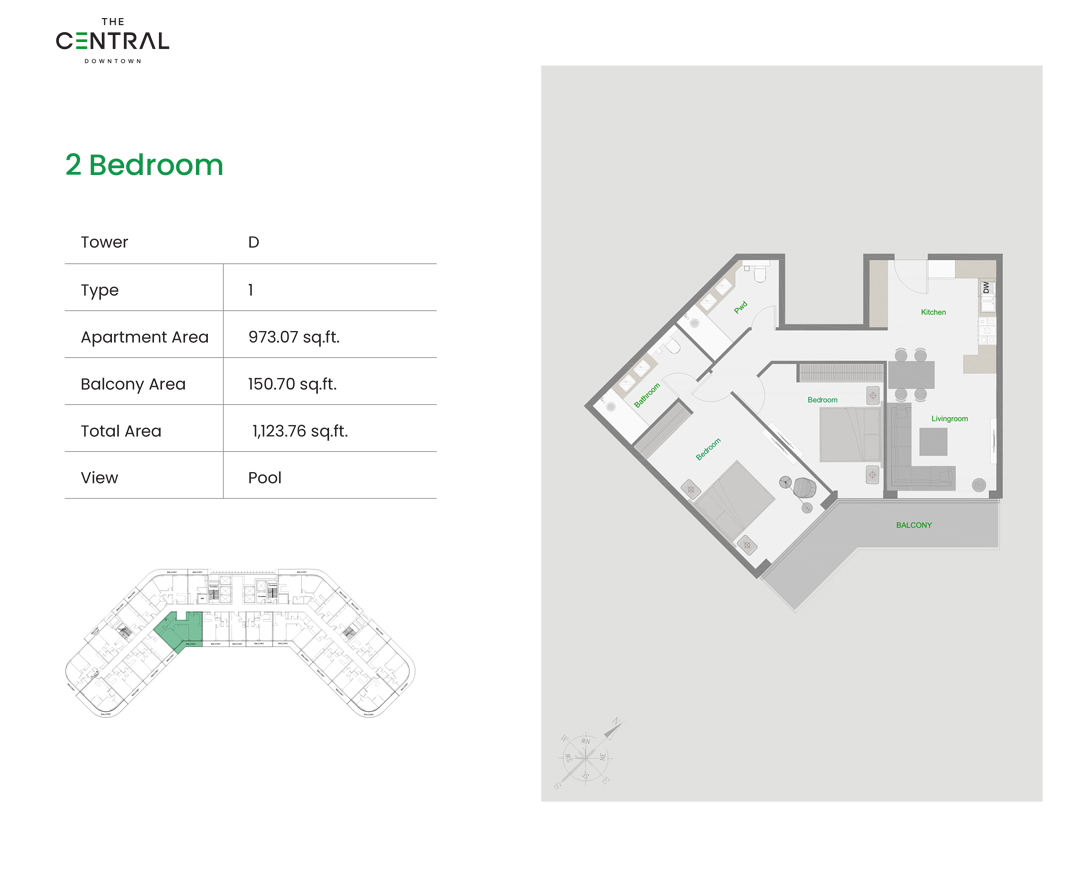 The Central Downtown floor plan 3