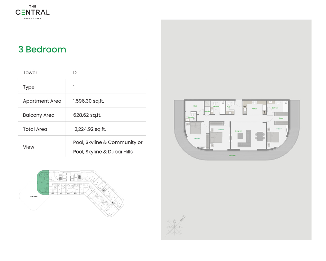 The Central Downtown floor plan 4