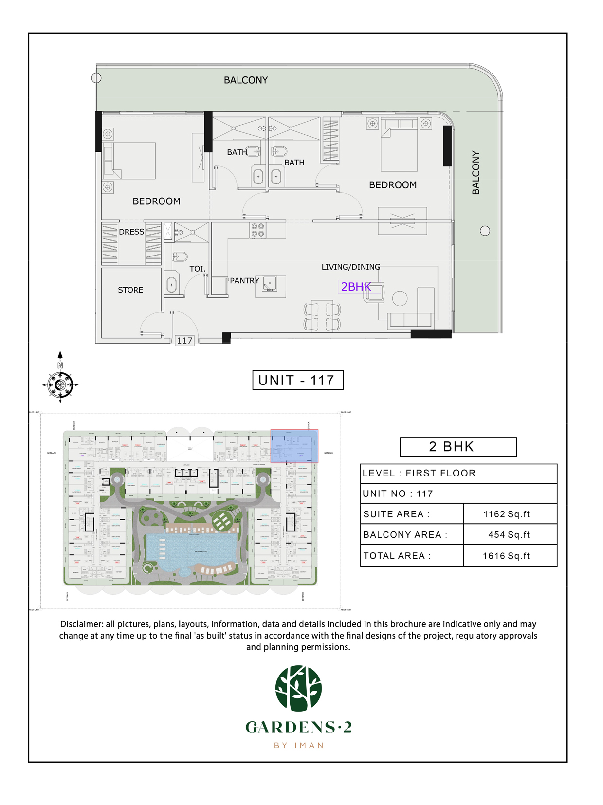Gardens 2 by Iman floor plan 3