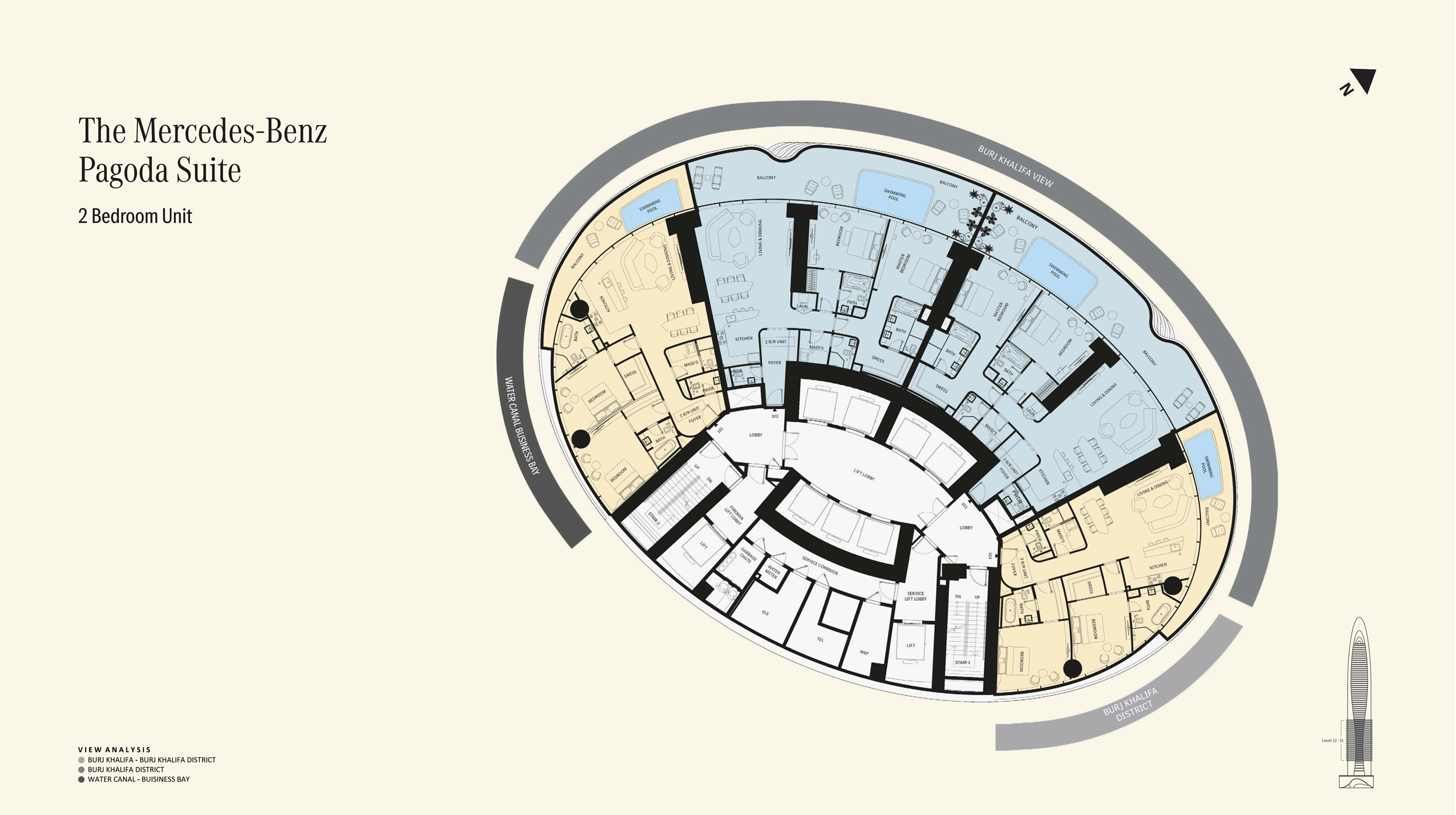 Binghatti Mercedes Benz Places floor plan 3