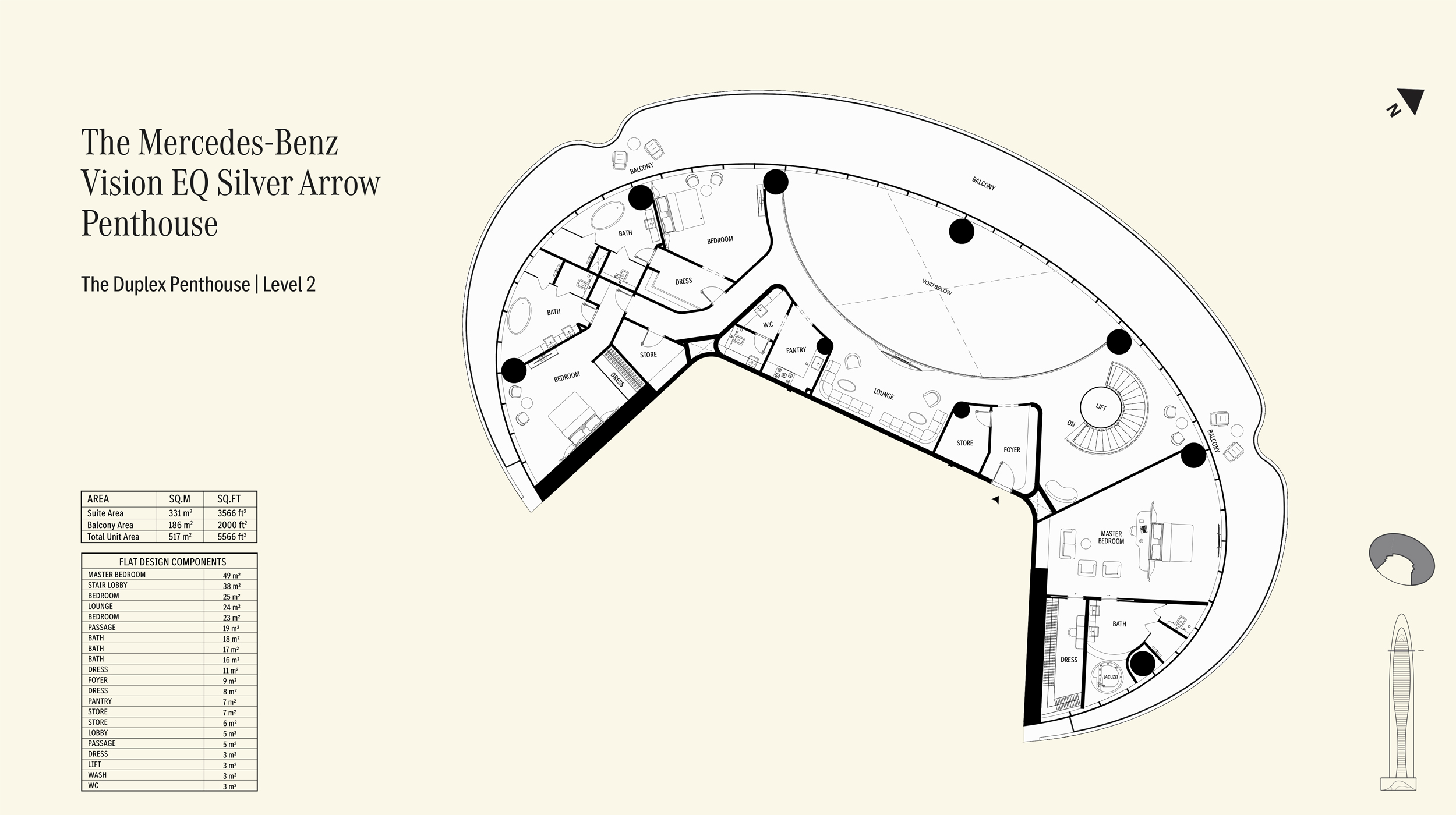 Binghatti Mercedes Benz Places floor plan 5