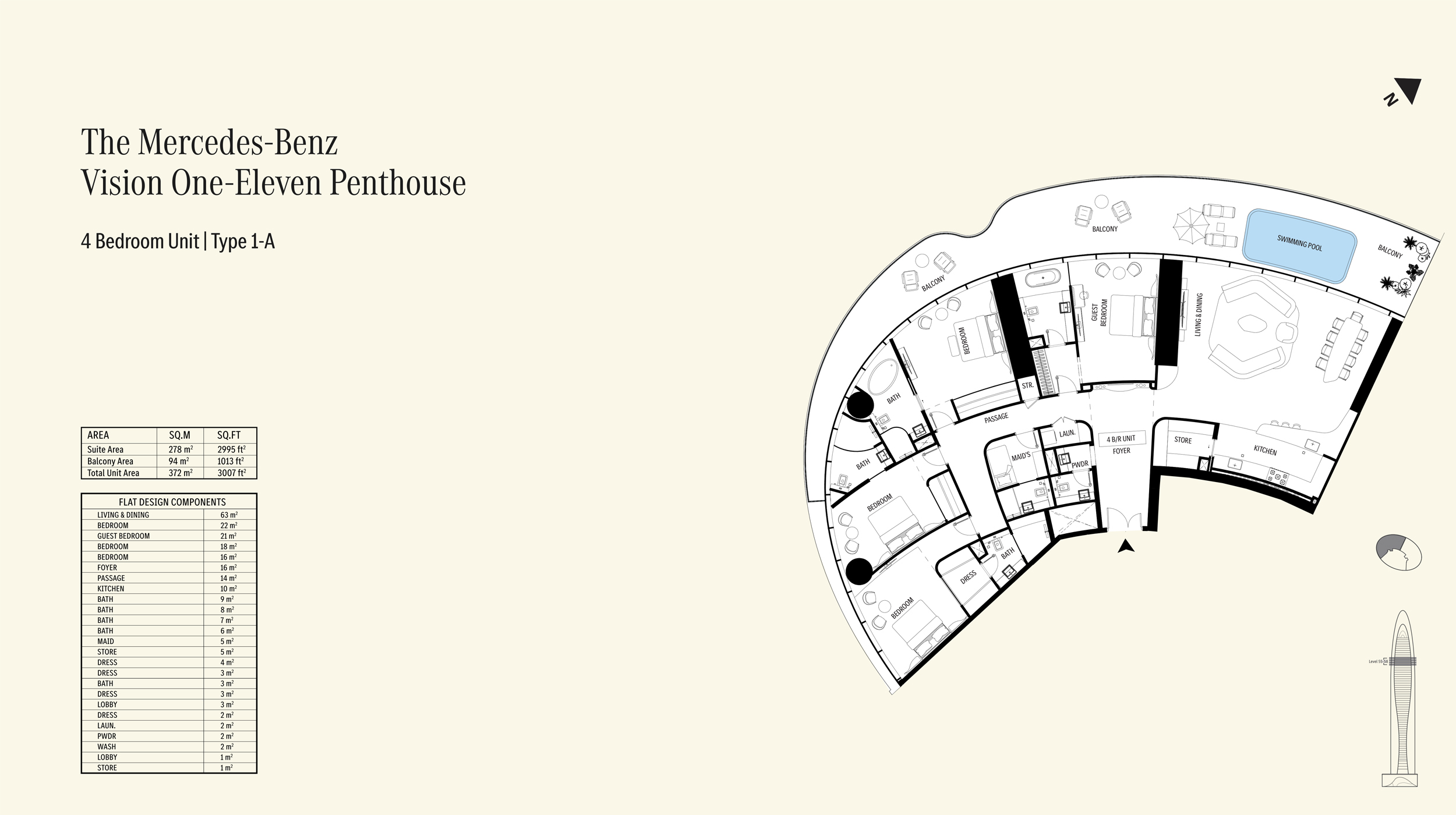 Binghatti Mercedes Benz Places floor plan 6