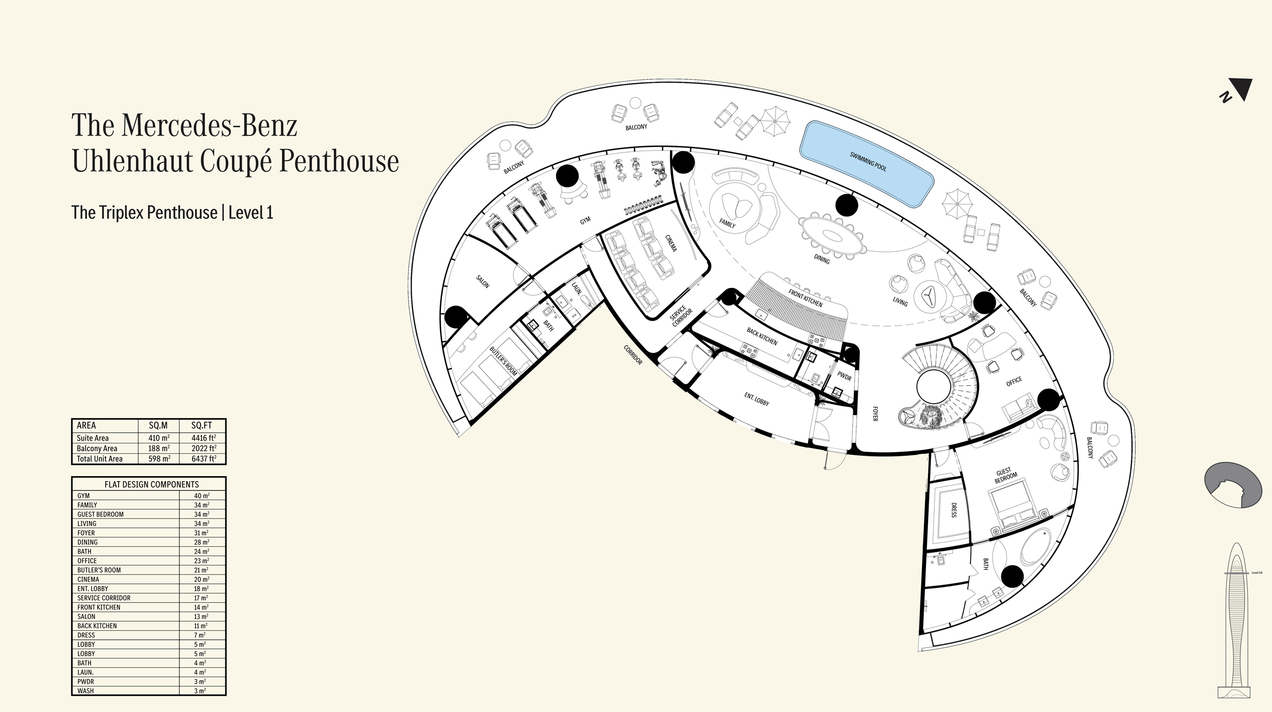 Binghatti Mercedes Benz Places floor plan 2