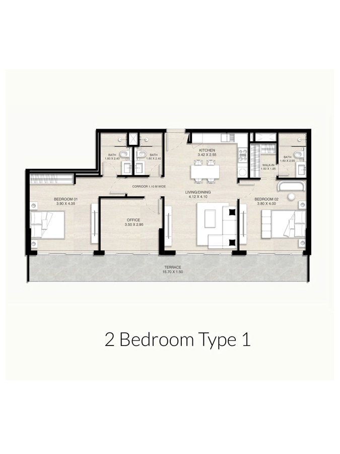 Serene Gardens 2 at Al Furjan floor plan 4