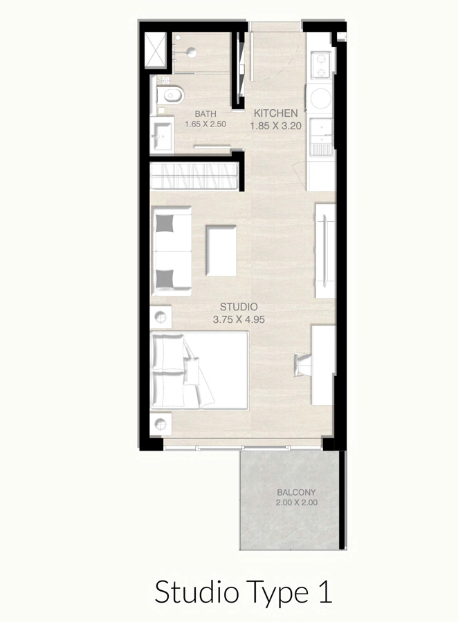 Serene Gardens 2 at Al Furjan floor plan 1