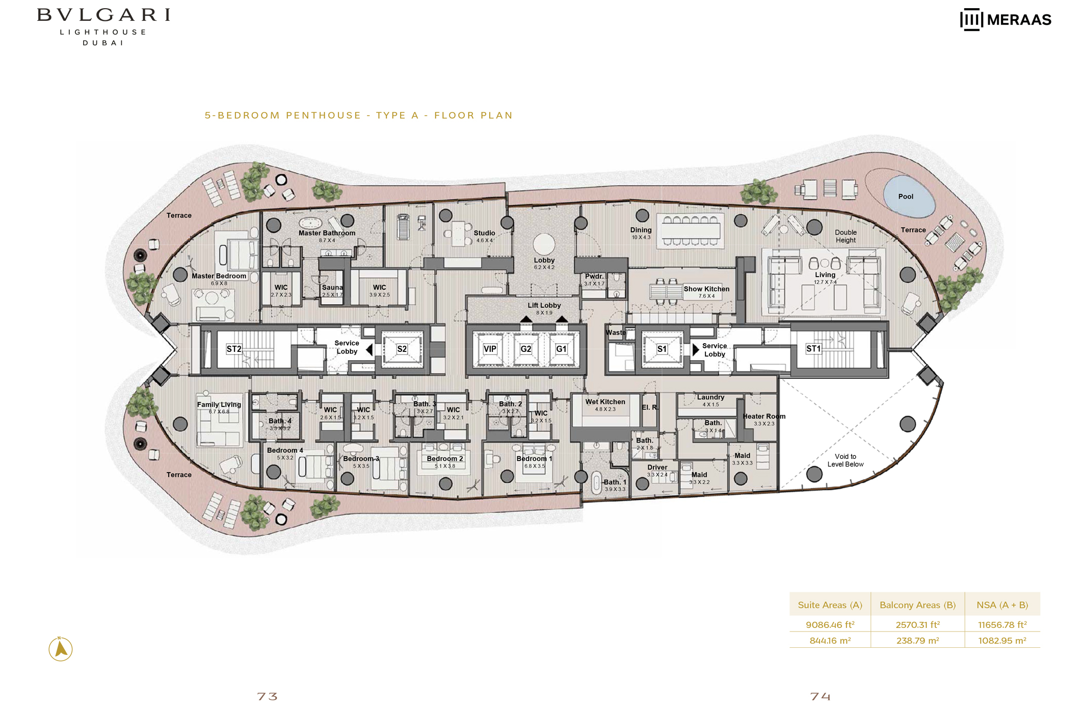 Meraas Bulgari Lighthouse floor plan 4