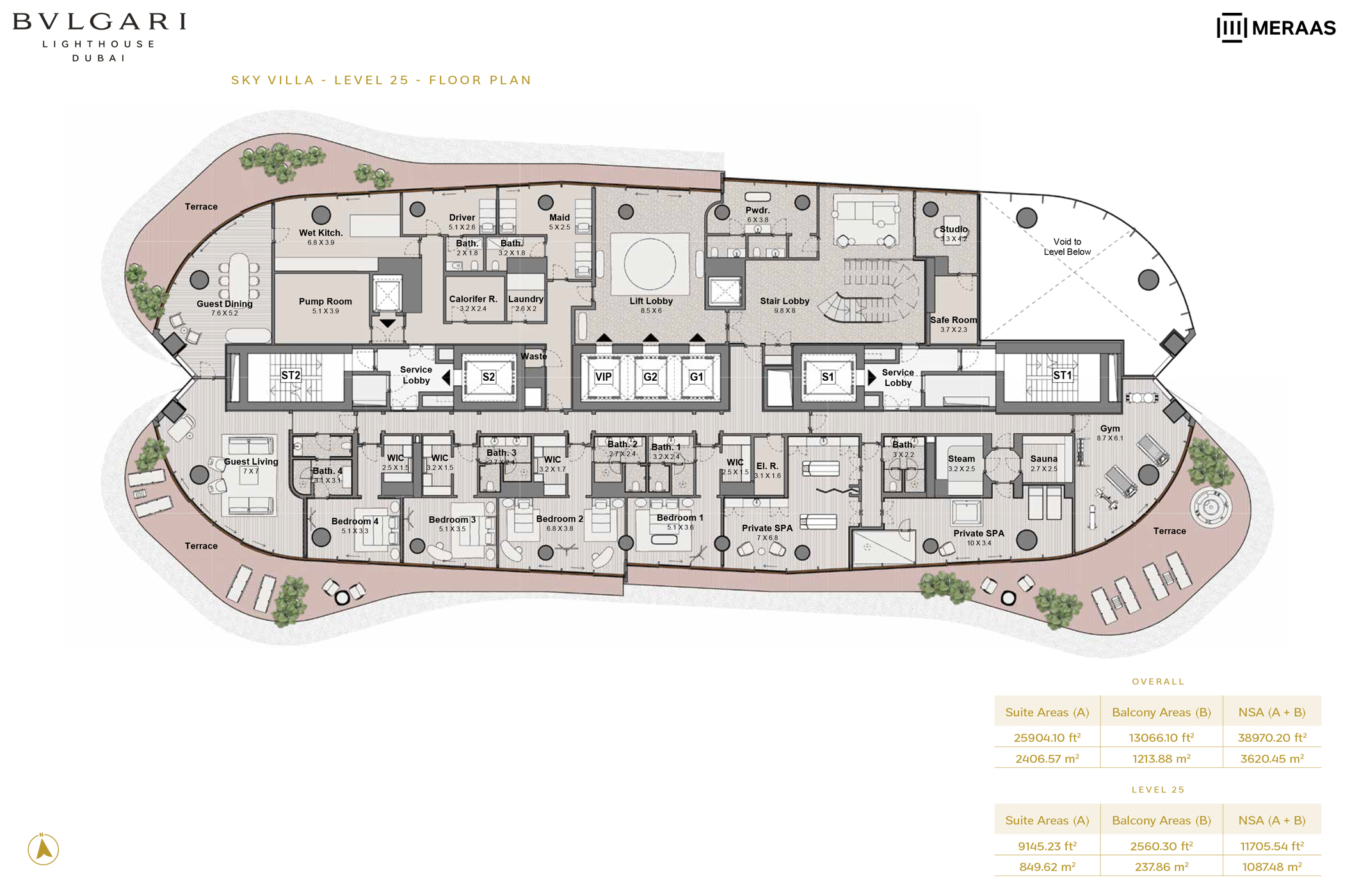Meraas Bulgari Lighthouse floor plan 3