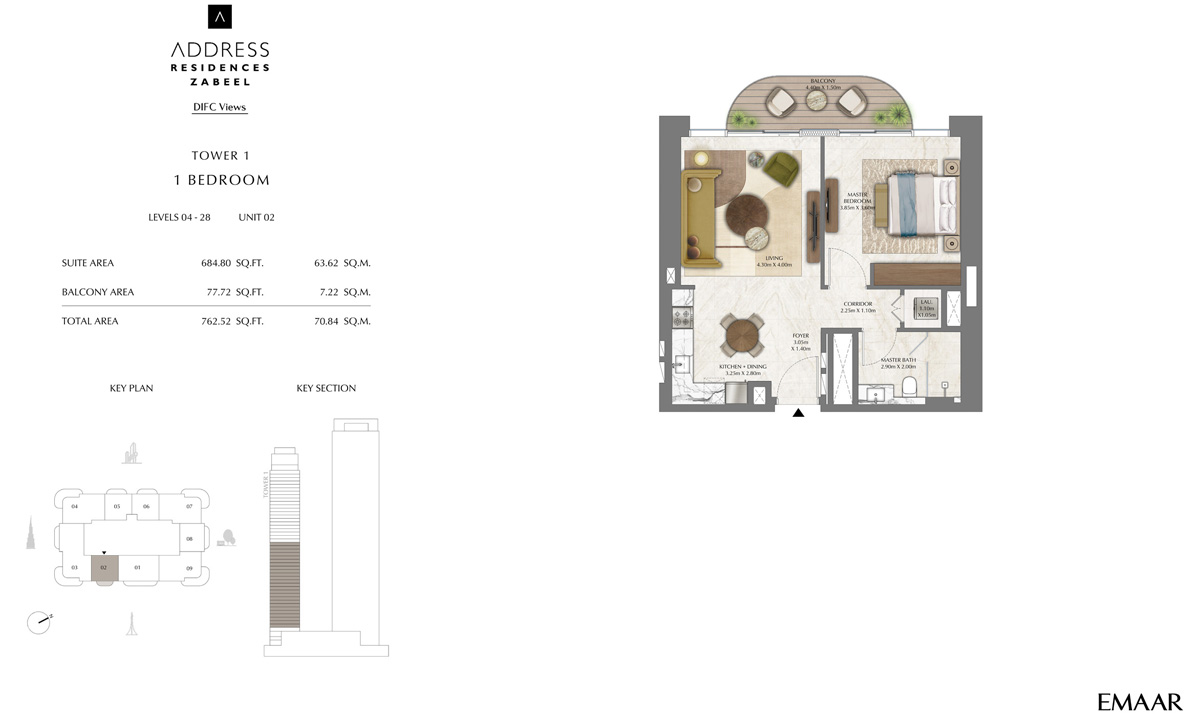 Address Residences Zabeel floor plan 1