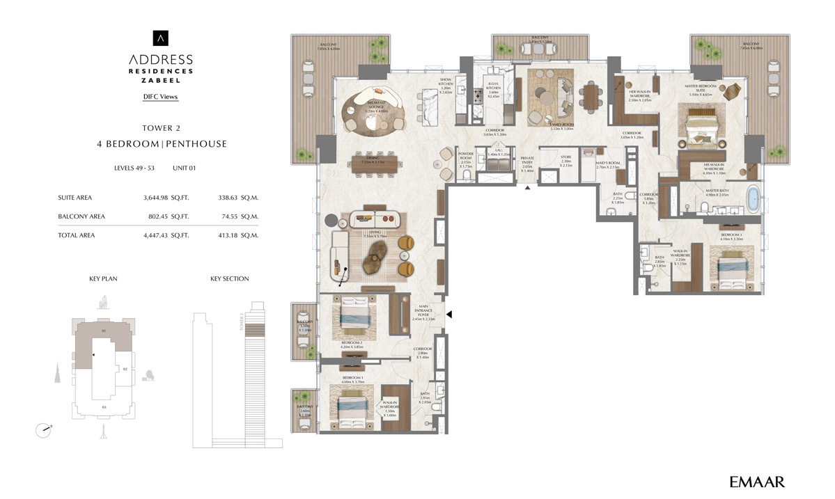 Address Residences Zabeel floor plan 4