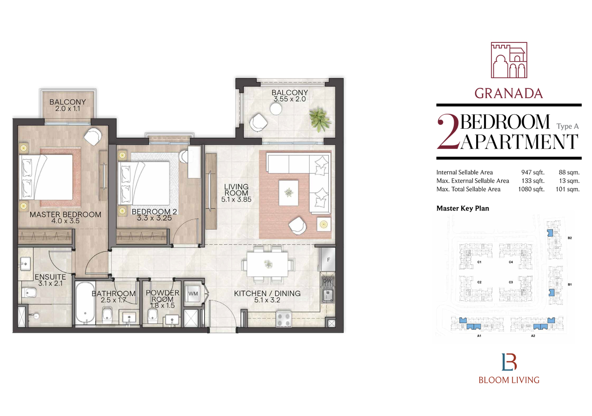 Granada at Bloom Living floor plan 3