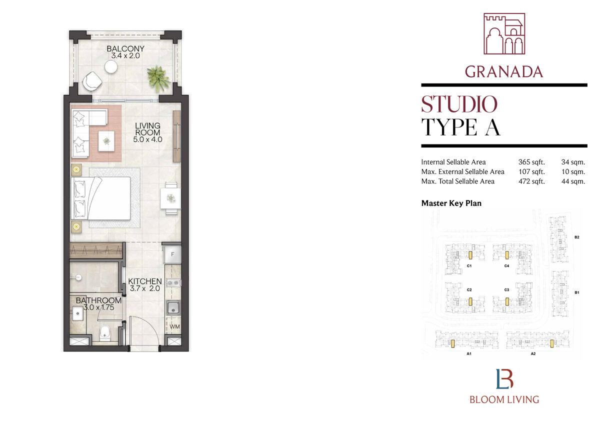 Granada at Bloom Living floor plan 1