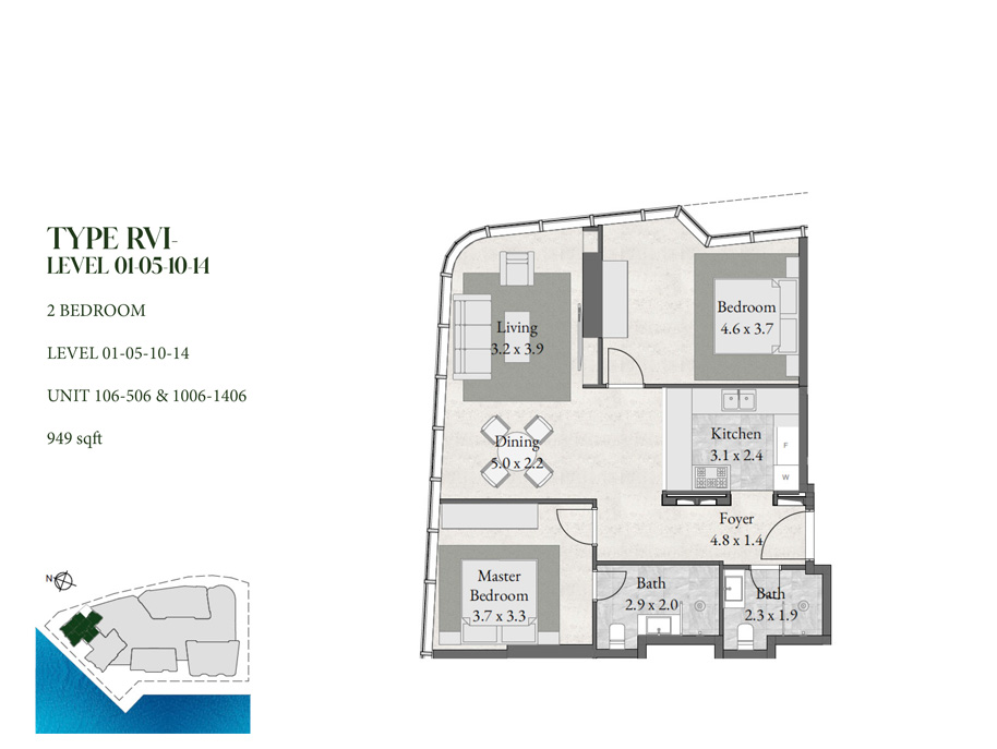 Radiant Viewz at Al Reem Island floor plan 3