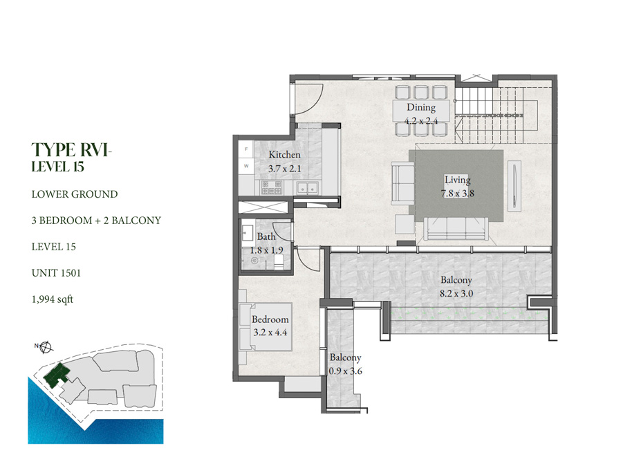 Radiant Viewz at Al Reem Island floor plan 4