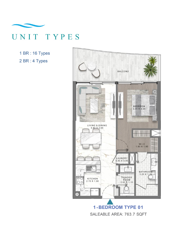 Damac Lagoon Views floor plan 1