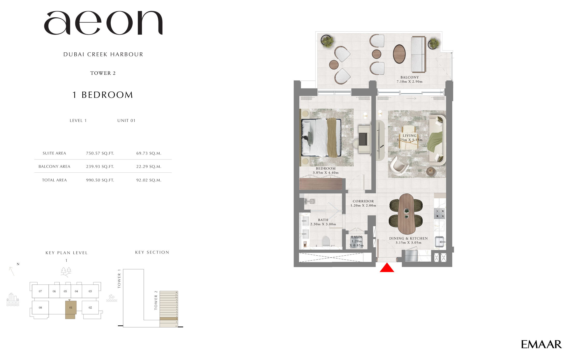 AEON by Emaar floor plan 1