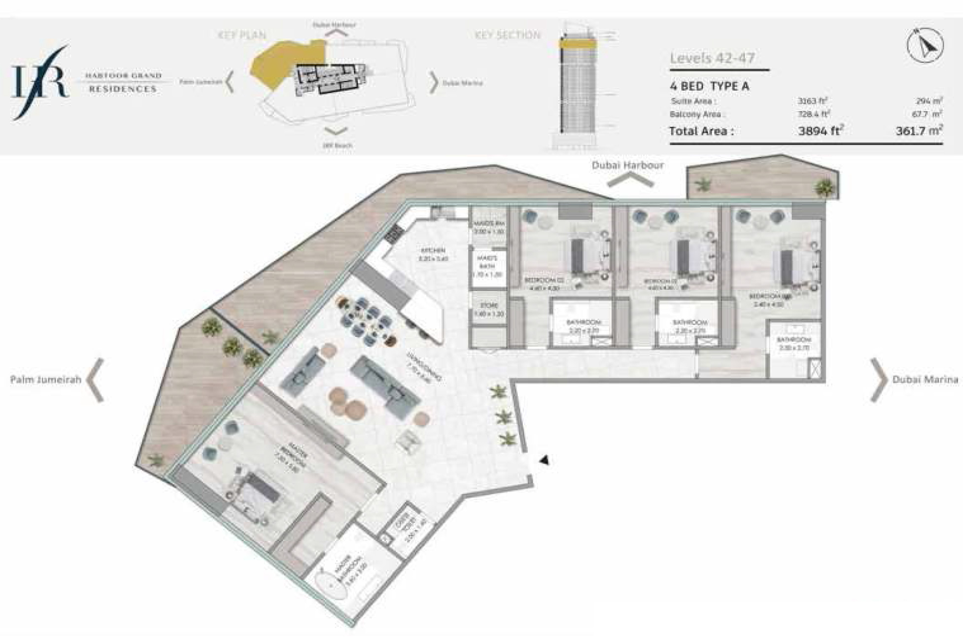 Habtoor Grand Residences floor plan 4