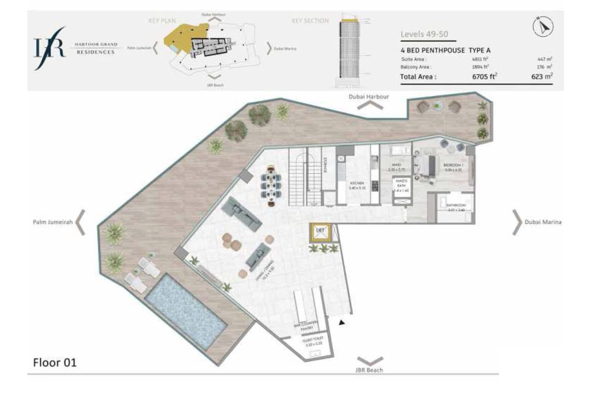 Habtoor Grand Residences floor plan 5