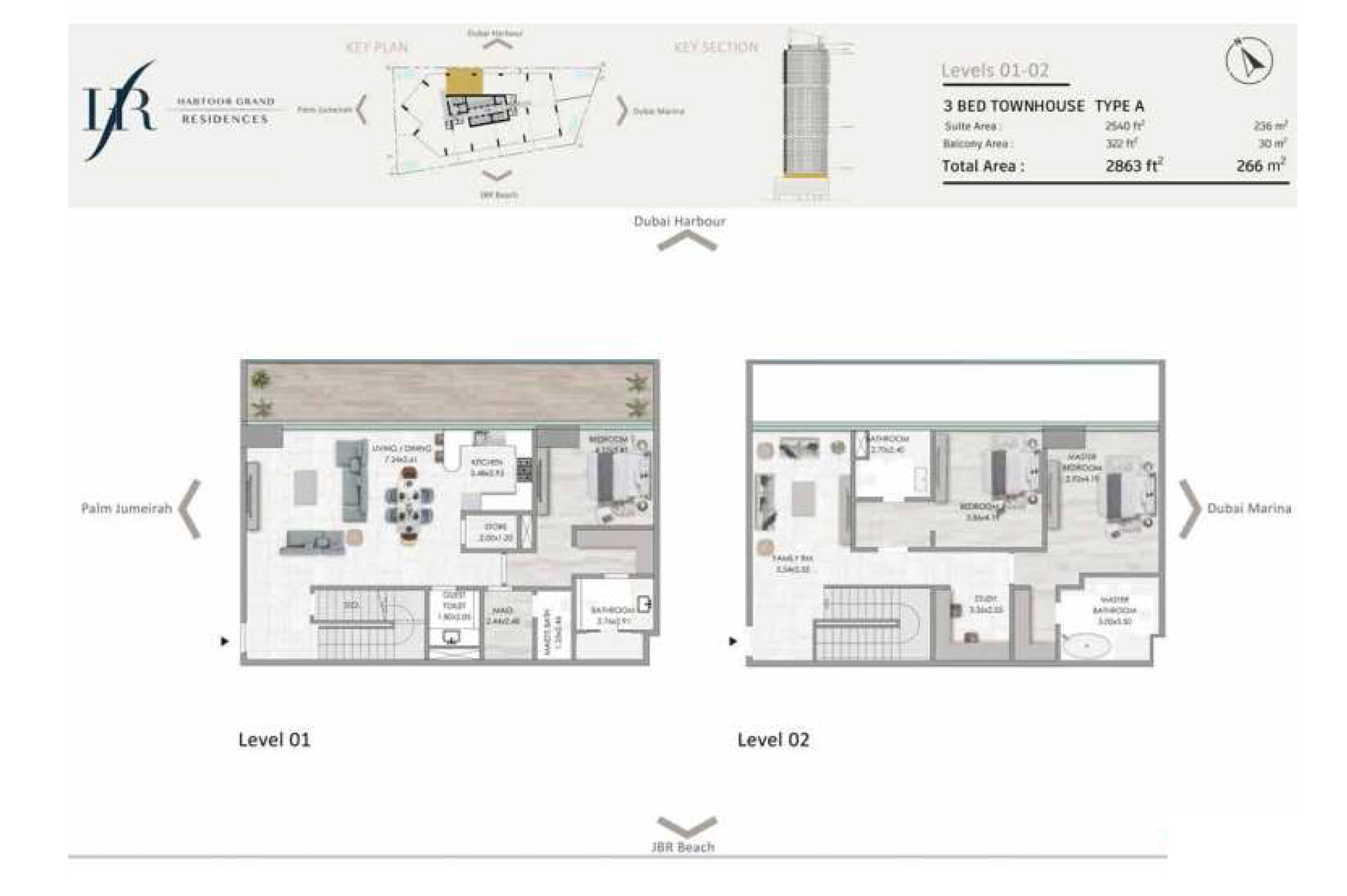 Habtoor Grand Residences floor plan 3