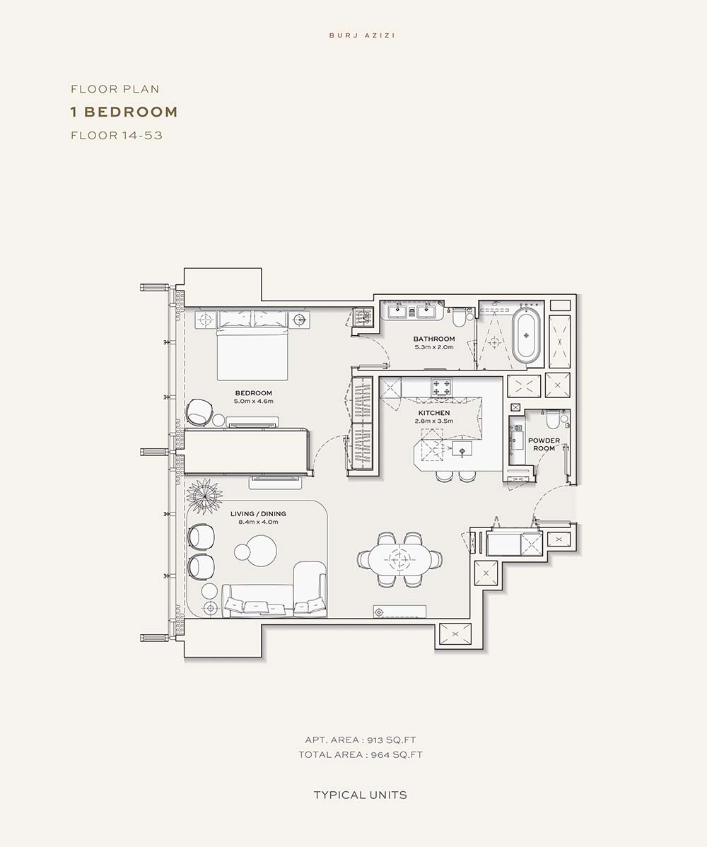 Burj Azizi floor plan 1