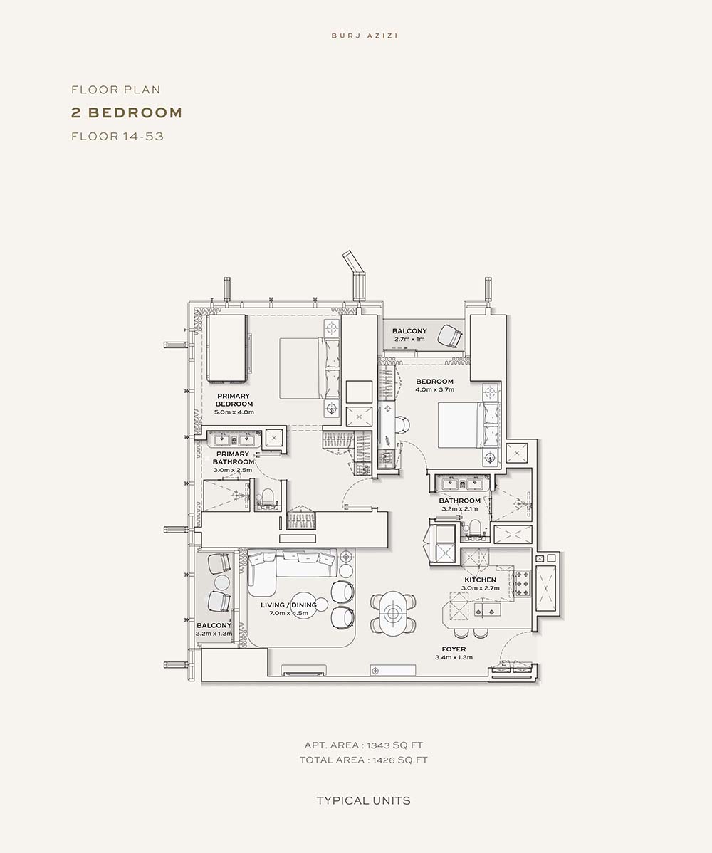 Burj Azizi floor plan 3