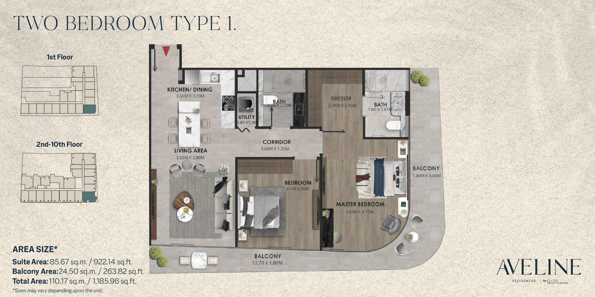Aveline Residences floor plan 3