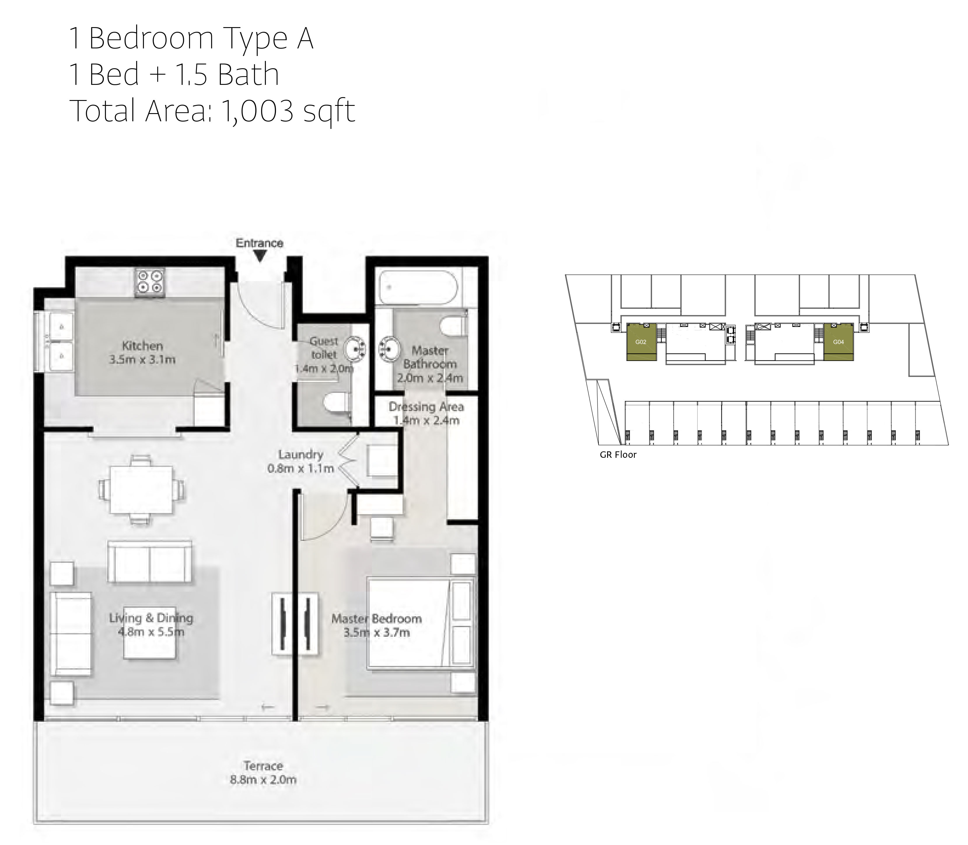 Misk Apartments floor plan 1