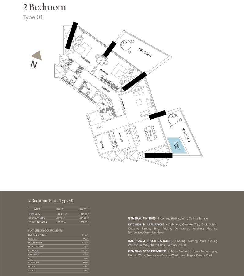 Binghatti Phantom floor plan 3