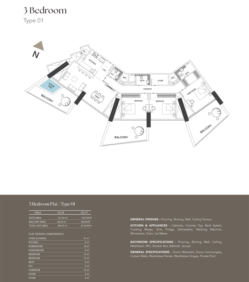 Binghatti Phantom floor plan 4