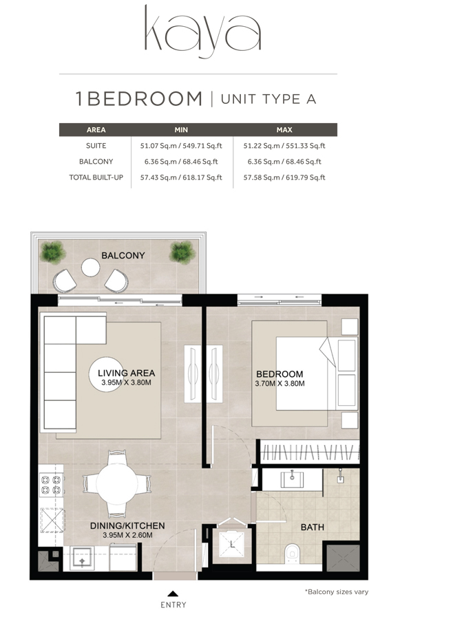 Kaya at Town Square floor plan 1