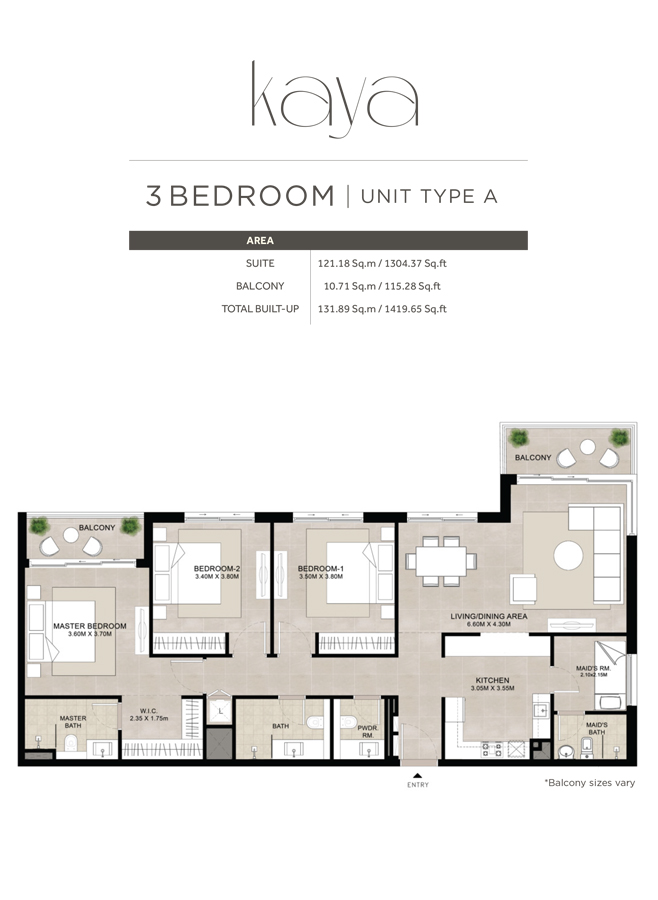 Kaya at Town Square floor plan 3