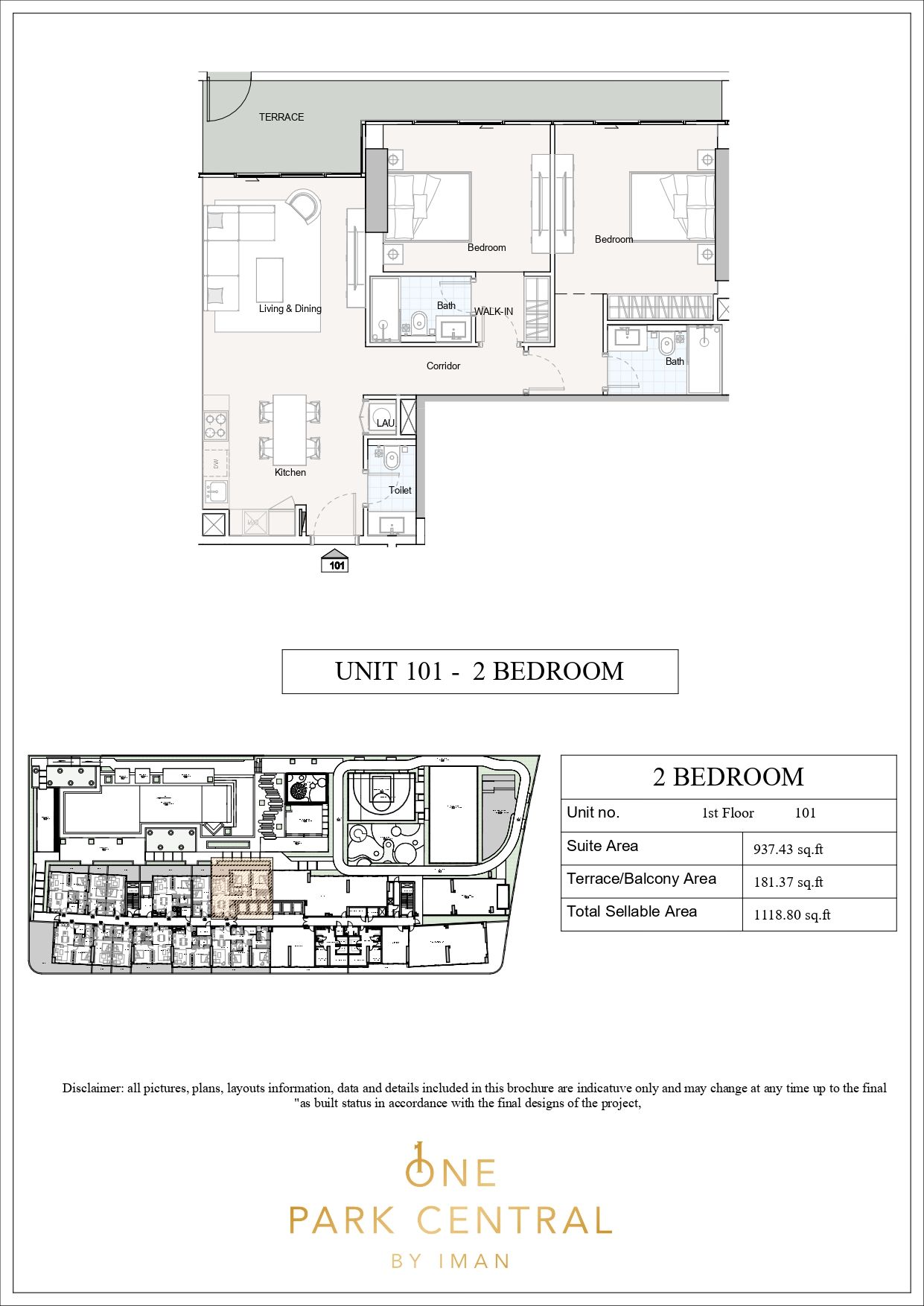 One Park Central by Iman floor plan 5