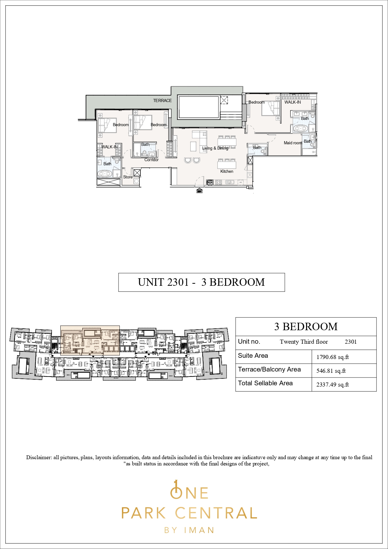 One Park Central by Iman floor plan 7