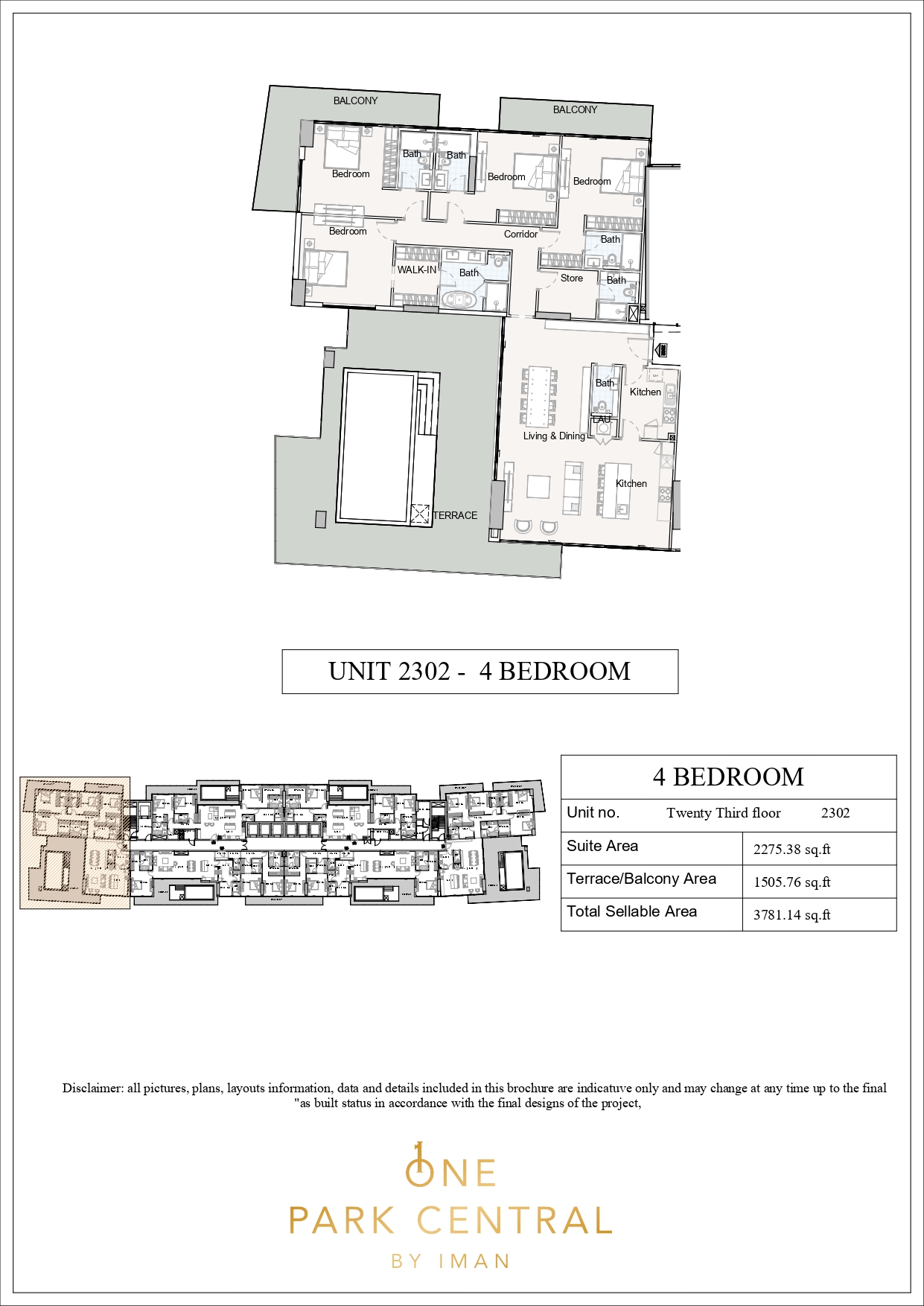 One Park Central by Iman floor plan 8