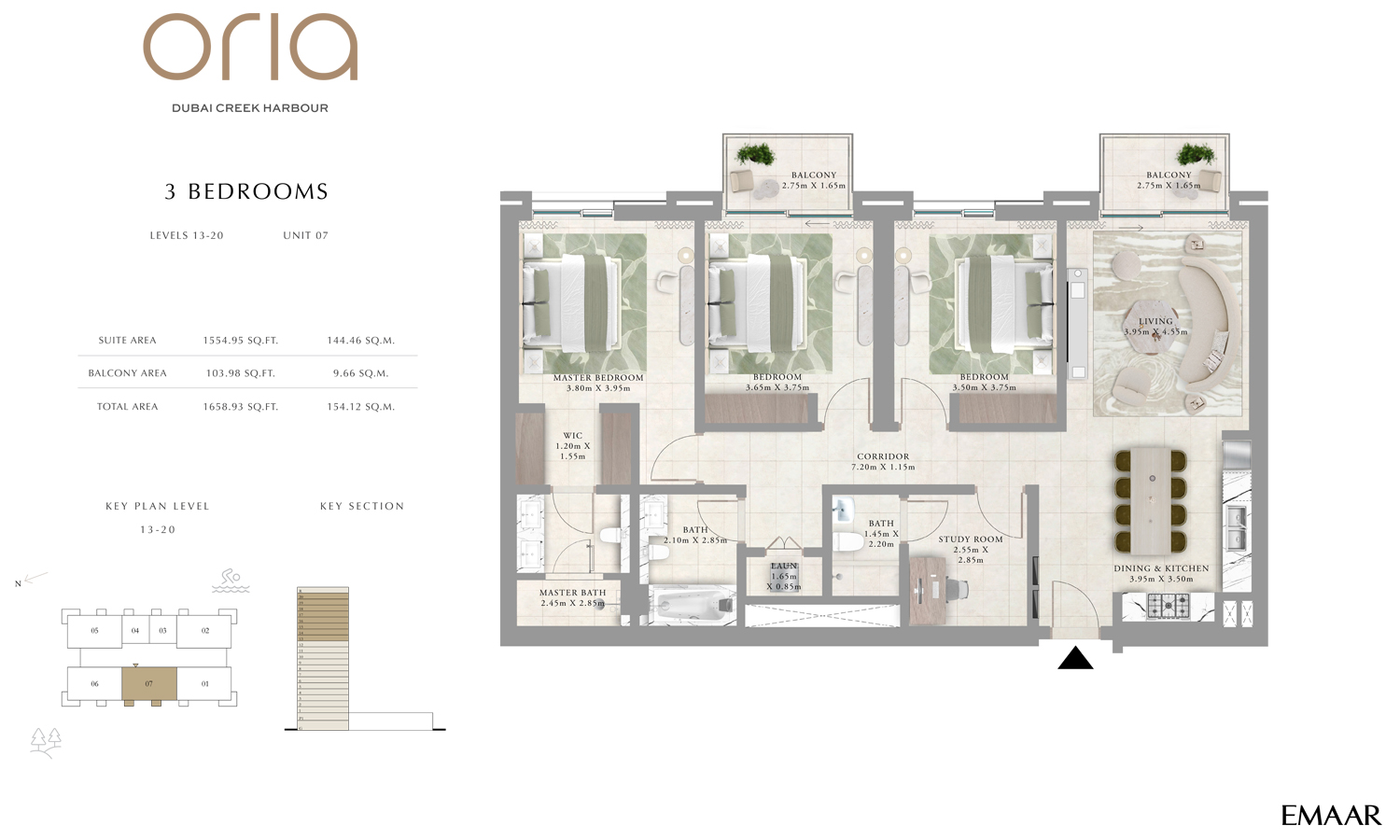 Oria by Emaar floor plan 3