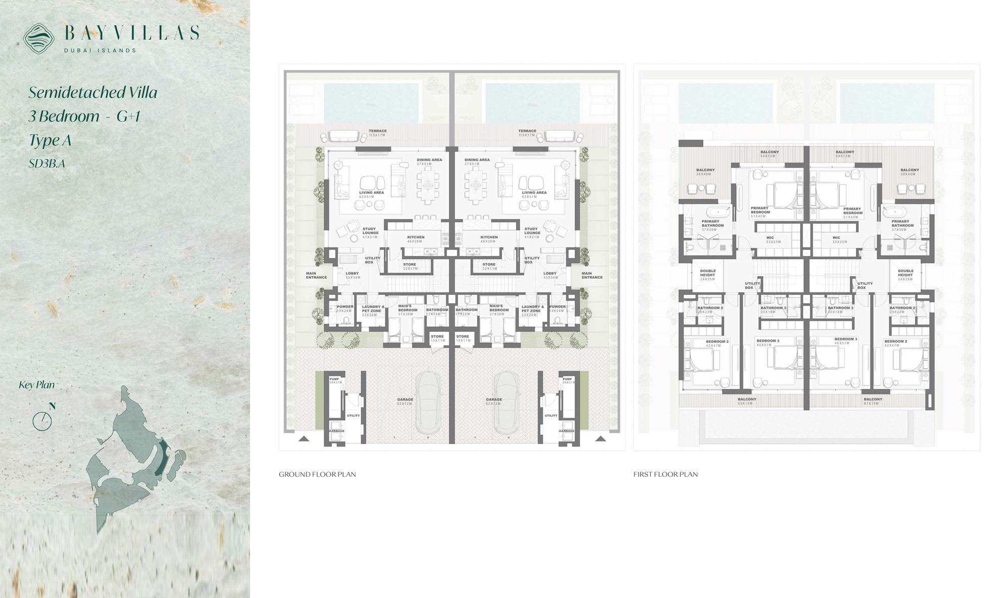 Bay Villas Dubai Islands floor plan 1