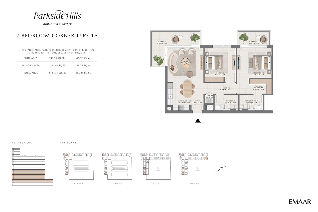 Emaar Parkside Hills floor plan 2